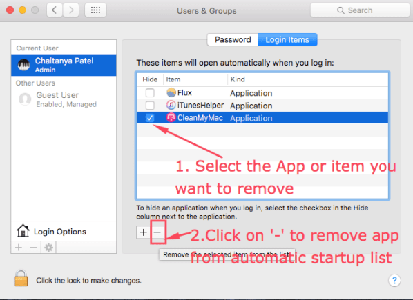 Mac remove startup app